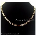 Chane homme figaro 50cm x 4mm plaqu or 18 carats - bijouxia - chane homme - plaqu or - homme