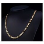Chane homme figaro - bijouxia - 55cm - plaqu or 18 carats - qualit bijouterie - 6mm
