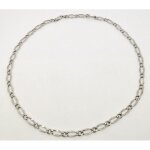 Chaine homme en maille alterne argent massif 925 60 cm - made in italy - gris argent - adulte - mixte ...