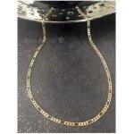 Chane homme maille figaro plaqu or 18 carats - 50 cm - bijouxia