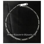 Chane maille figaro - bijouxia - argent massif 925 / 1000 - 55cm - homme