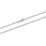 Chaîne de cou - bijouterie - argent massif 925 - maille jaseron - 45 cm - 2 mm Chaîne de cou - bijouterie - argent massif 925 - maille jaseron - 45 cm - 2 mm