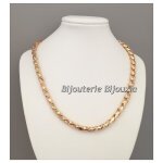 Chaîne maille palmier large plaqué or 18 carats garanti neuf bijoux Chaîne maille palmier large plaqué or 18 carats garanti neuf bijoux