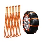 Cha�ne � neige - universelle - 10 pcs - orange - installation facile - compatible voitures