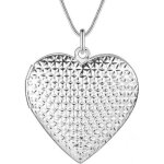 Collier - femme - chaîne et pendentif - coeur - photo - argent fin rhodié - 45 cm Collier - femme - chaîne et pendentif - coeur - photo - argent fin rhodié - 45 cm