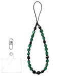 Chane pour tlphone - e - tec - modle cristal vert et billes noires - synthtique - lgante - pratique ...