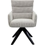 Chaise avec accoudoirs pivotante bosse noire et blanche kare design Chaise avec accoudoirs pivotante bosse noire et blanche kare design