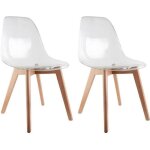 Okoa - lot de 2 chaises transparentes