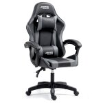 Chaise ams - gaming gamer02 - grey coloris noir & gris - coussin lombaire & appuie tte - sige gaming ...