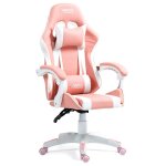 Chaise ams - gaming gamer02 - pink coloris noir & rose - coussin lombaire & appuie tte - sige gaming ...