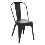 Chaise niko m�tal noir - atmosphera cr�ateur dint�rieur