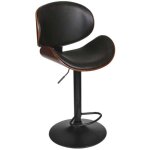 Chaise de bar - home deco factory - reno - cuir - noir