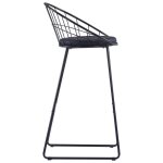 Chaises de bar en similicuir - wiens - lot de 2 - noir - 54. 5 x 48 x 98. 5 cm - hauteur du si�ge 70. ...