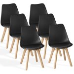Chaise - bealife - pied bois massif - pied antid�rapant anti - pluie - salle � manger - scandinave - ...