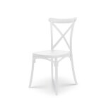 Chaise blanche style bistrot en rsine polypropylne