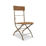 Chaise bois fer forg marron 40x50. 5x93. 5cm - marron - dcoration dautrefois
