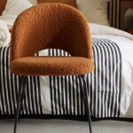Chaise bouclette matcha factory teddy marron 51x54x81 cm assise polyester Chaise bouclette matcha factory teddy marron 51x54x81 cm assise polyester