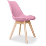 Chaise de salle � manger nordic ? style scandinave ? brielle rose p�le