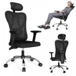 Chaise de bureau avec accoudoir r�glable - fauteuil ergonomique - avec soutien lombaire et appui - t�te ...