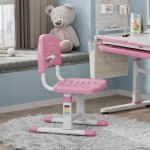 Chaise de bureau pour enfants sauda r�glable en hauteur rose / blanc