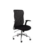 Chaise de bureau ergonomique piqueras y crespo mod�le 4031 - tissu noir - accoudoirs r�tractables et ...