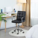 Fauteuil de bureau en similicuir - pivotant r�glable en hauteur dossier capitonn� et structure m�tal ...