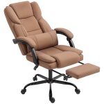 Chaise de bureau - homcom - dossier inclinable hauteur r�glable soutien lombaire - cuir synth�tique - ...