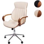 Chaise de bureau mcw - h39 similicuir beige crme
