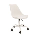 Chaise de bureau - kiruna - blanc - scandinave - réglable en hauteur - a roulettes Chaise de bureau - kiruna - blanc - scandinave - réglable en hauteur - a roulettes