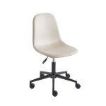 Chaise de bureau lena velours beige 5 roulettes Chaise de bureau lena velours beige 5 roulettes