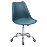 Chaise de bureau r�glable en hauteur bleue anne