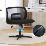 Chaise de bureau sans accoudoirs avec hauteur r�glable pivotant 360� - mousse haute �lasticit� - pour ...