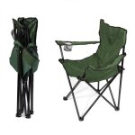 Chaise de camping p�che en plein air chaise pliante en tissu oxford vert arm�e