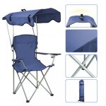 Chaise de camping pliante portable - huole - bleu - tissu oxford rsistant - confortable et facile  ...