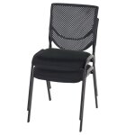 Chaises de confrence - visiteur mendler t401 - lot de 2 - noir - empilable