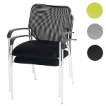 Lot de 2 chaises de conf�rence tulsa si�ge noir dossier noir