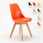 Chaise avec coussin scandinave nordicatulip bar et salle � manger couleur: orange