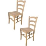 Chaises de cuisine et salle  manger tommychairs - set 2 chaises venezia 38 en bois de htre poli et ...