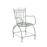 Chaise de jardin - clp - sheela - fer forg� - vert antique - confortable avec accoudoirs