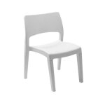 Chaise empilable en r�sine - progarden - klik klak - blanc - usage int�rieur et ext�rieur