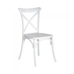 Chaise esprit bistrot en polypropyl�ne blanc