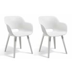 Chaises dext�rieur akola - keter - blanc - r�sine - contemporain - robuste et l�ger