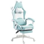 Rolipo chaise gaming - si�ge gaming - fauteuil de bureau avec repose - pieds - soutien lombaire - cuir ...