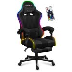 Chaise gaming - huzaro - force 4. 7 rgb mesh - support lombaire - repose - pieds - ttire