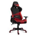 Chaise gaming - huzaro - force 6. 2 rouge tissu - ergonomique - coussin lombaire ttire - rglable - ...