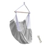 Chaise hamac suspendue avec systme dattache - gris - linxor