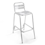 Chaise haute en aluminium gris - oviala Chaise haute en aluminium gris - oviala