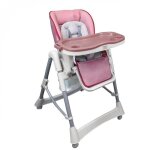 Chaise haute bb pliable rglable hauteur dossier tablette - ptit - rosa - monsieur bb