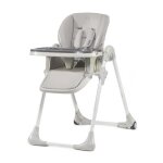 Chaise haute bébé réglable kinderkraft yummy - plateau amovible - roulettes - gris Chaise haute bébé réglable kinderkraft yummy - plateau amovible - roulettes - gris
