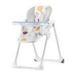 Chaise haute bb yummy - kinderkraft - multicolore - rglable - tablette amovible - roulettes